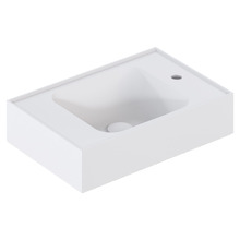 Mia 470mm Matte White Wall Hung Basin with Overflow